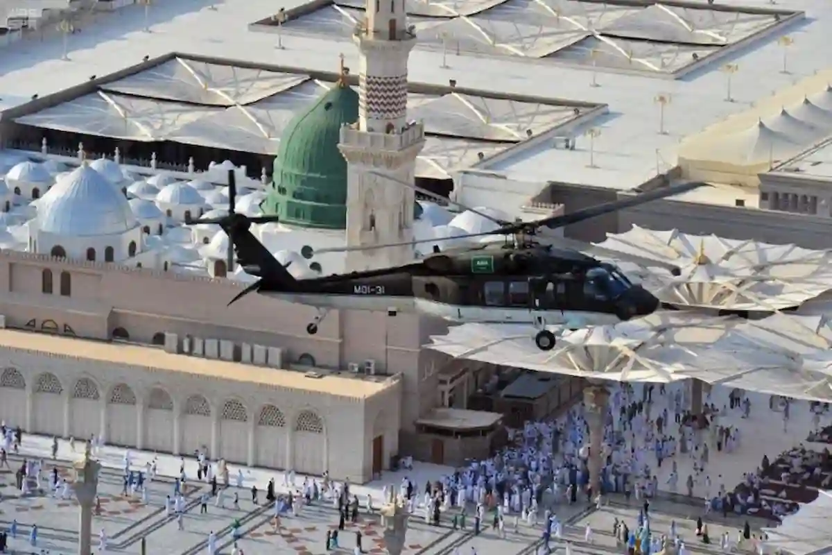 طيران الأمن السعودي يشدد على التواجد لخدمة الحجاج